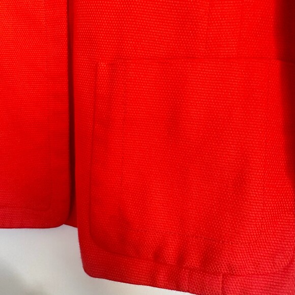 Lafayette 148 New York Collared Button Up Blazer Jacket Size 6 Red - Picture 5 of 8